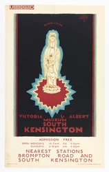 Poster, Victoria and Albert Museum, för London Underground, 1921