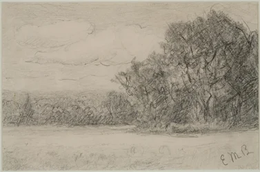 Landskap (#1) c. 1880-talet (grafit på papper)
