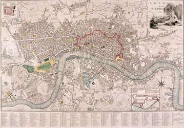 Karta över London, 1797