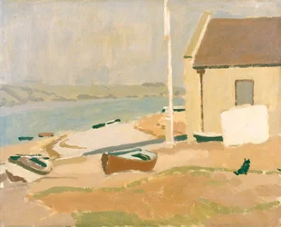 Lifeboat House, Ferryside (olja på duk)