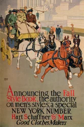 Ett modetidningsomslag för män för The Fall Style Book, 1911