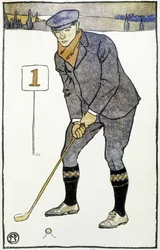 Kalender: "" Golfkalender"" av Edward Penfield