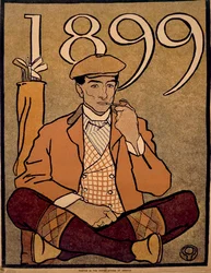 Golfkalender, av Edward Penfield, affisch