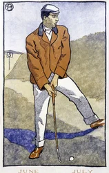 Golfspelare - i "" Golfkalender"" av Edward Penfield