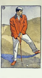 Juni/juli, detalj från 1931 golfkalender, pub. 1931