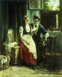 The Letter (olja på panel)