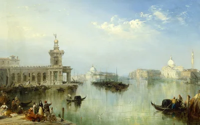 En utsikt över Venedig (olja på duk)