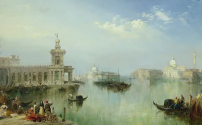 Venetian Lagoon (olja på panel)