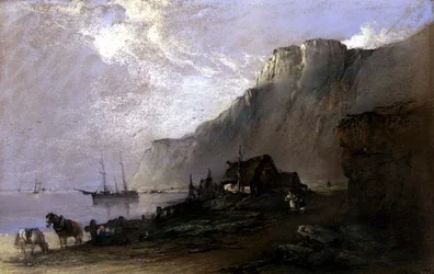 Kustscen (pastell på papper)