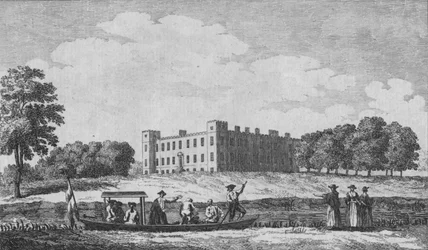 Syon House, sett från motsatt Isleworth Church, c1760