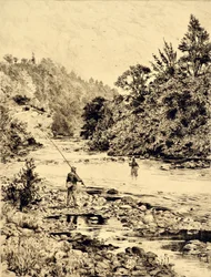 The Tees: The Tees at Ovington, ca 1880 (etsning)
