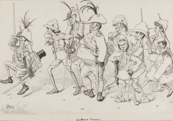 Dan Leons Light Horse, inklusive karikatyrer av Henry Irving, Beerbohm Tree, R.B., W.S. Penley, Forbes Robertson och E.P., för Punch, november 1902