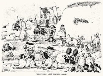 Förhistorisk Lord Mayors Show, 1894 (penna och bläck)