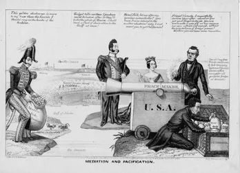 Mediation and pacification, publicerad av H R Robinson, New York, 1846