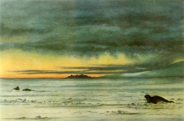 "Looking North in McMurdo Sound", 1911, 1946.