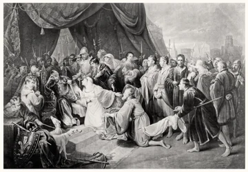 The Surrender of Calais, 4 augusti 1347, graverad av John Young