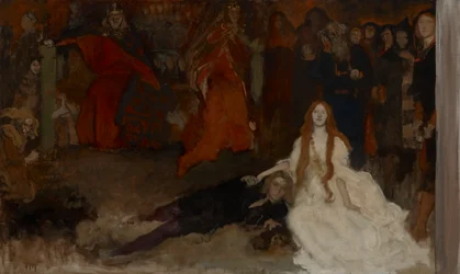 Kompositionsstudie, för The Play Scene in Hamlet, Akt III, Scen II