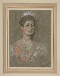 Edward VII:s kröning. Porträtt: prinsessan Louise av Battenberg