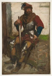 Figurstudie av en riddare