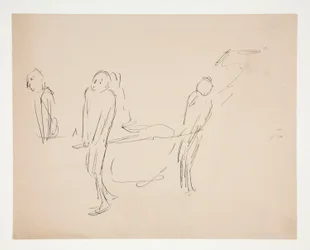 Figurstudie - två män som bär en bår