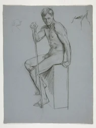 Figurstudie för The Spirit of Vulcan, Genius of the Workers in Iron and Steel, capitol rotunda, Harrisburg, Pennsylvania
