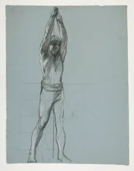 Figurstudie för The Spirit of Vulcan, Genius of the Workers in Iron and Steel, capitol rotunda, Harrisburg, Pennsylvania