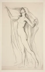 Figurstudie för väggmålning vid State Capitol-byggnaden i Harrisburg, Pennsylvania, 1902-1911 (slutförd av John Singer Sargent)