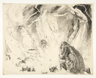 Första uppenbarelsen: Macbeth! Macbeth! Macbeth! se upp Macduff., Akt IV, Scen 1, Macbeth