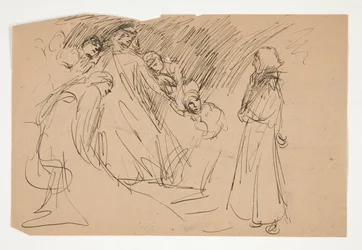 Galahad and the Captive Virtues, studie för The Quest of the Holy Grail (serie med femton målningar för Boston Public Library, färdig 1901)