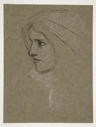Head of Cordelia, från kung Lear