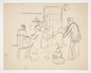 Interiör restaurangscen(?) - oidentifierad illustration
