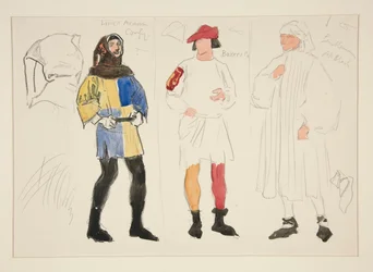 Linnedräkt, bagarkostym, gentleman: kostymskiss för Henry Irving