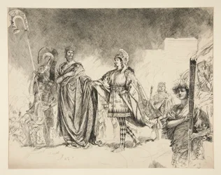 Marriage Morning of Theseus and Hippolyta (studie för .1036) - Enter Theseus, från En midsommarnatt