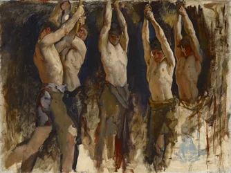 Men at an Anvil, studie för The Spirit of Vulcan, c.1904-8