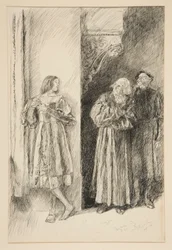 Proteus och Antonio, från akt I, scen iii, Two Gentlemen of Verona