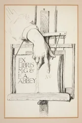 Skiss för Ex Libris: M.G. & E.A. Kloster