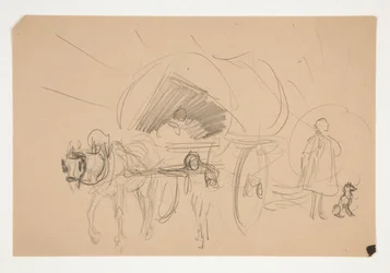 Studie för .1201 - illustration för Oliver Goldsmith