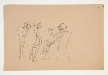 Studie för .1207 - illustration för Oliver Goldsmith