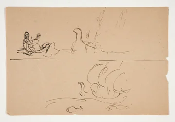 Studie för The Quest of the Holy Grail (serie med femton målningar för Boston Public Library, färdig 1901)