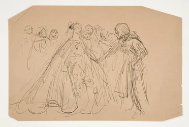 Studie för The Quest of the Holy Grail (serie med femton målningar för Boston Public Library, färdig 1901)