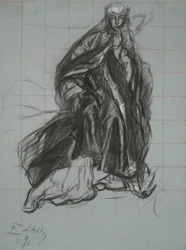 Studie för drottningen, från The Play Scene, Hamlet, akt 3, scen 2