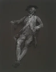 Studie för figuren John Dickinson, i