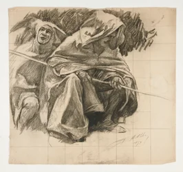 Studie av The Fisher King, från The Quest of the Holy Grail (en serie med femton målningar för Boston Public Library, färdig 1901)