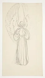 Study of an Angel, för The Quest of the Holy Grail (serie med femton målningar för Boston Public Library, färdig 1901)