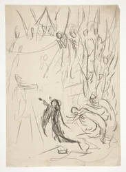 The Achievement of the Grail, studie för The Quest of the Holy Grail (serie med femton målningar för Boston Public Library, färdig 1901)