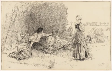 Skördefolket, illustration till "Läderflaskan"