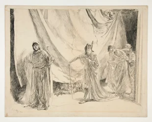 Spelarnas återinträde, illustration till akt V, Scen I, En midsommarnatt