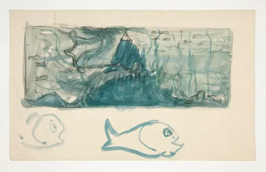 Undervattensscen - oidentifierad illustration