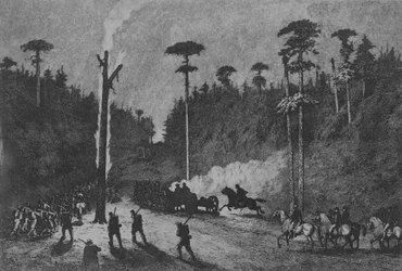 A Night March, tavla 16 från Life Studies of the Great Army, 1876.