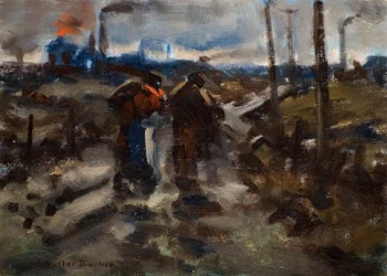 Black Country Scene (olja på pannå)